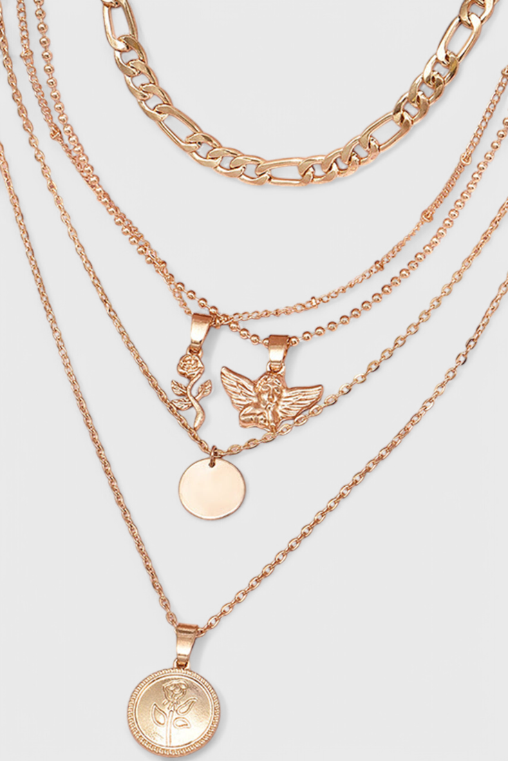 Collar Capa de Rosa y Ángel