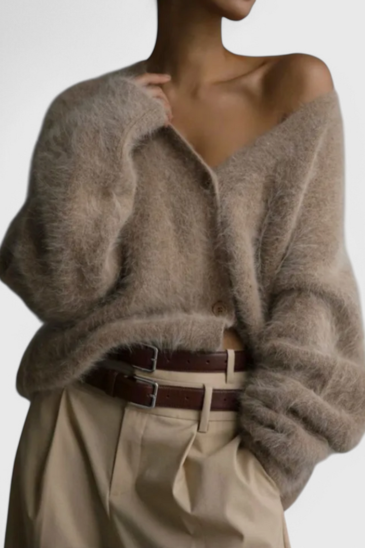 Daniela Cardigan de Mezcla de Cachemira Suave