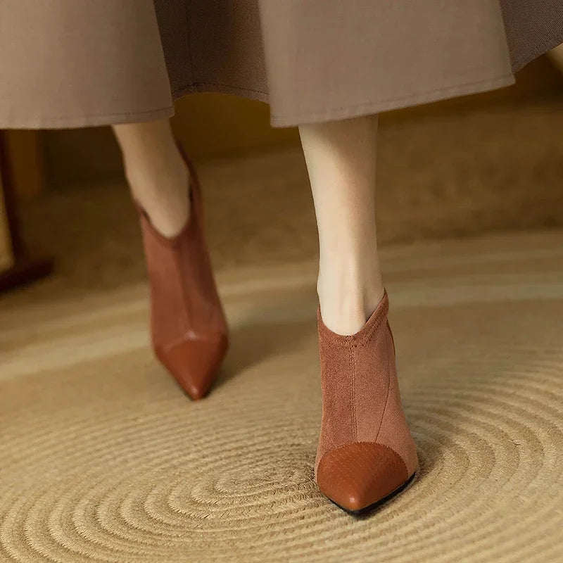 Tacones de Cuero Genuino Veronica