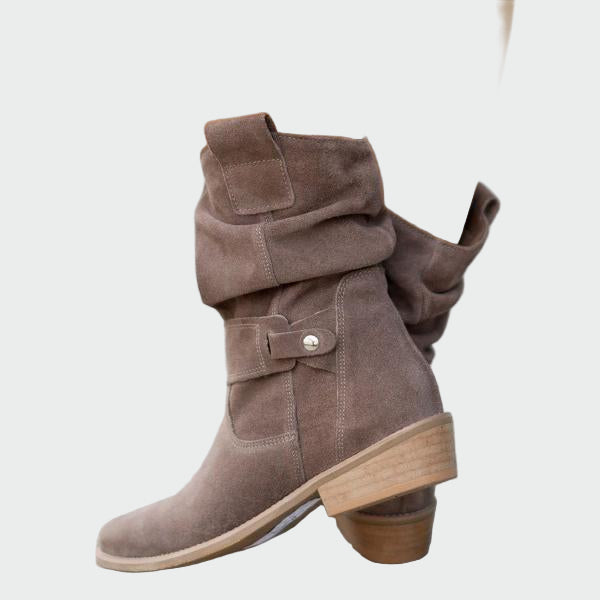 Eva | Botas Casuales de Gamuza Suave Con Detalle Moderno