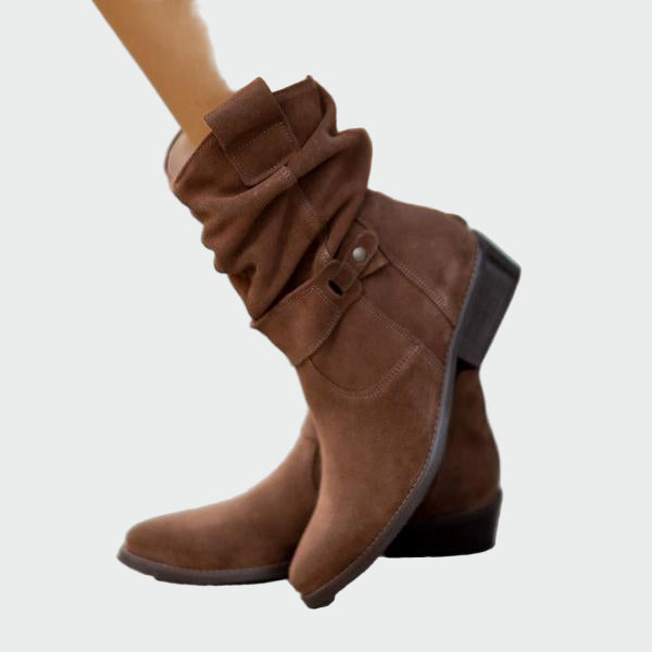 Eva | Botas Casuales de Gamuza Suave Con Detalle Moderno