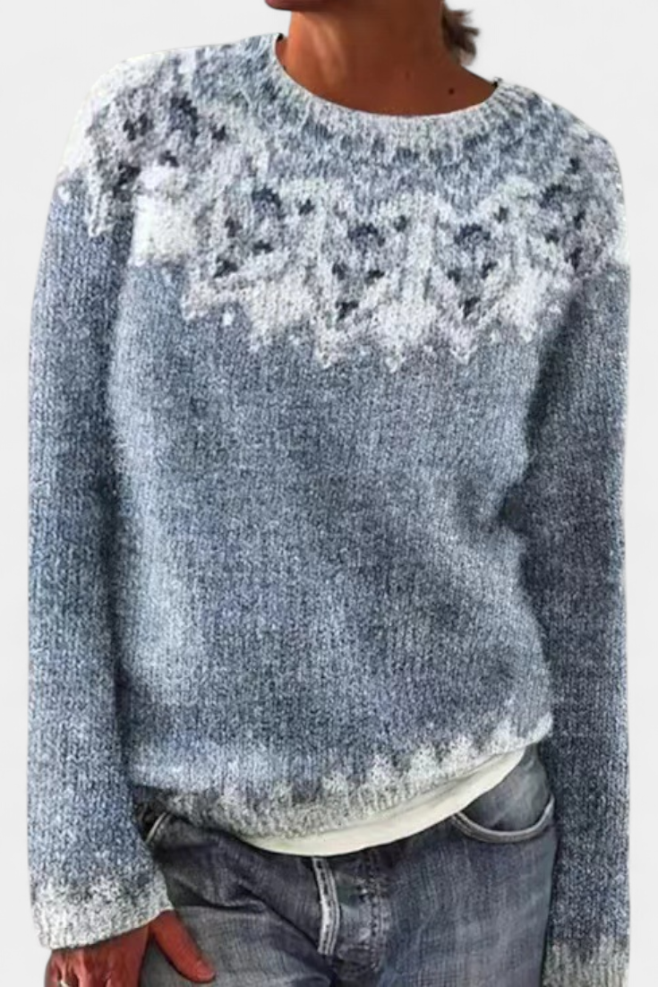 Jolessa Jersey de Punto con Estampado Nórdico